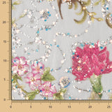 Tulle Strass Brodé Floral Noir - Ribes y Casals