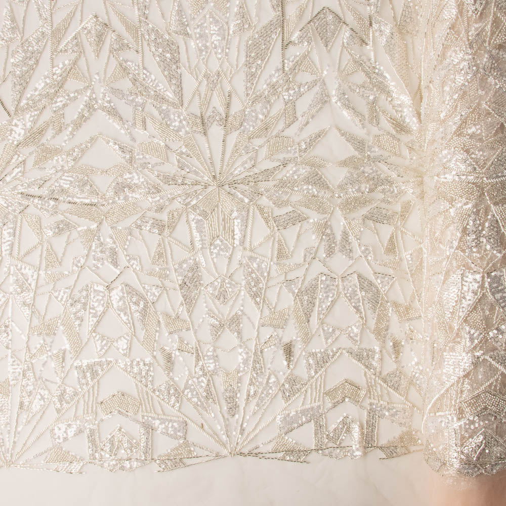 Tulle perlé Kornelia pêche - Ribes y Casals