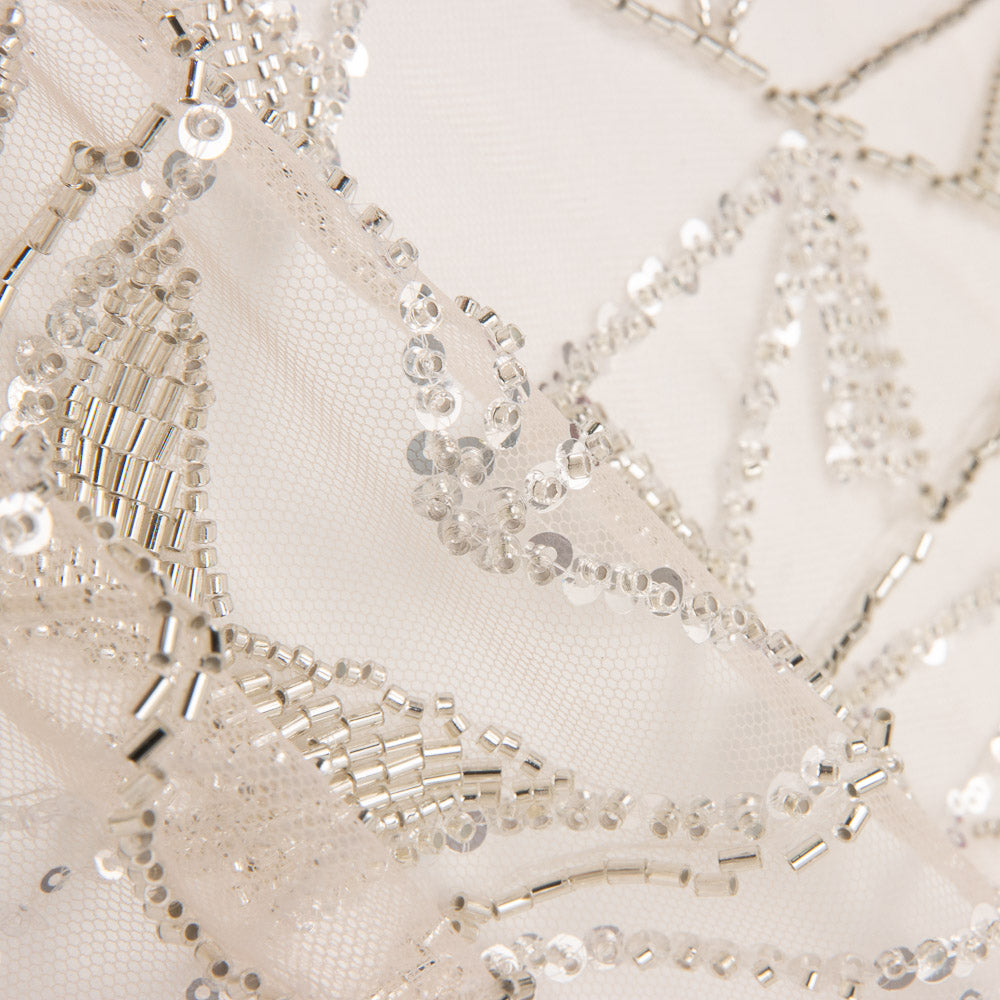 Tulle perlé Kornelia pêche - Ribes y Casals