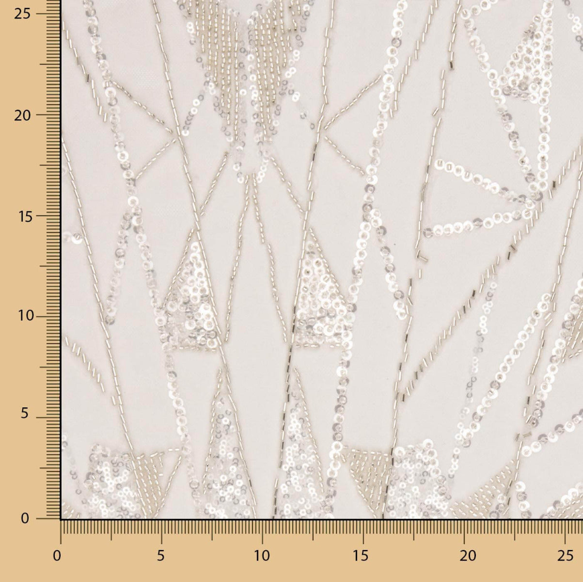 Retal Tul Pedrería Nude Kornelia 85x135 cm - Ribes y Casals