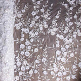 Tulle Strass Mariée Fleur Blanche - Ribes y Casals