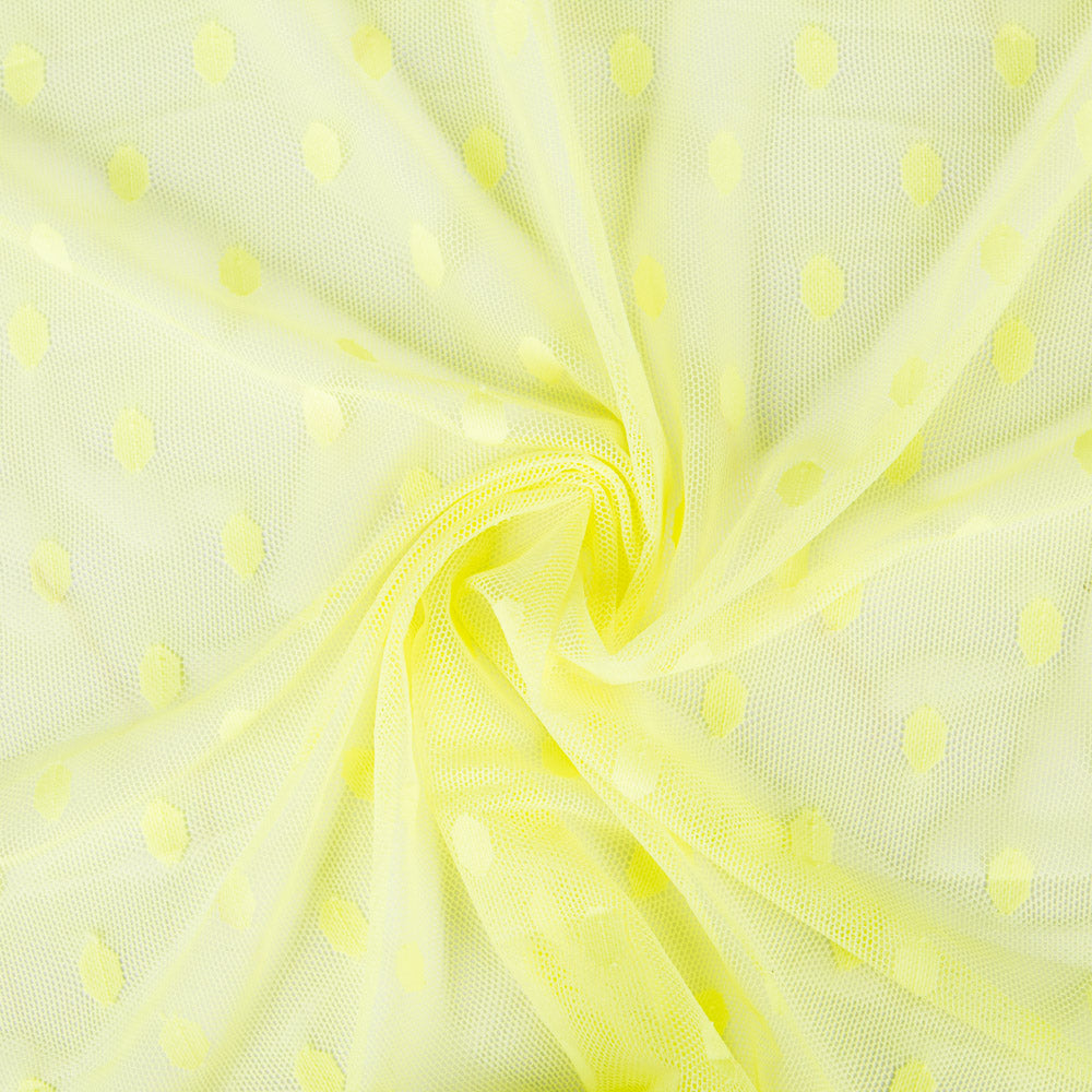 Tulle Plumeti Élastique Jaune - Ribes y Casals