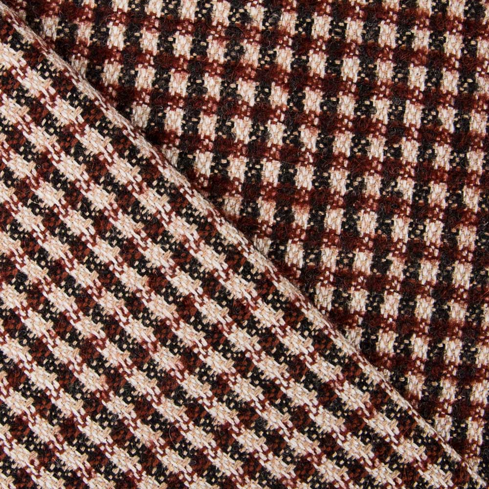 Tweed Laine Carré Marron - Ribes y Casals