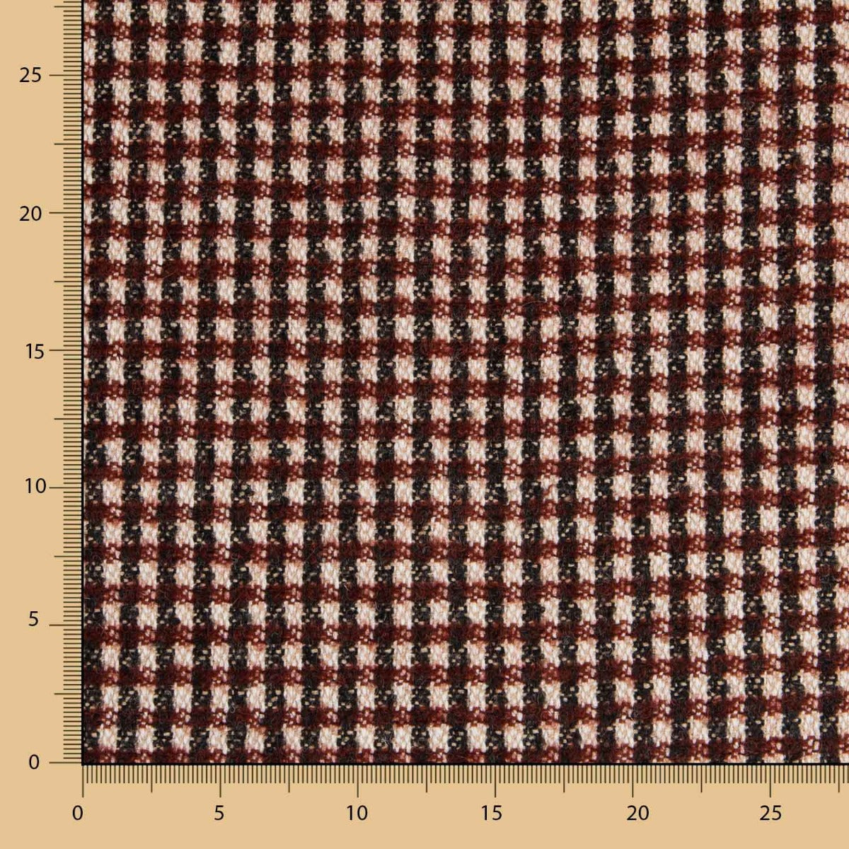 Tweed Laine Carré Marron - Ribes y Casals