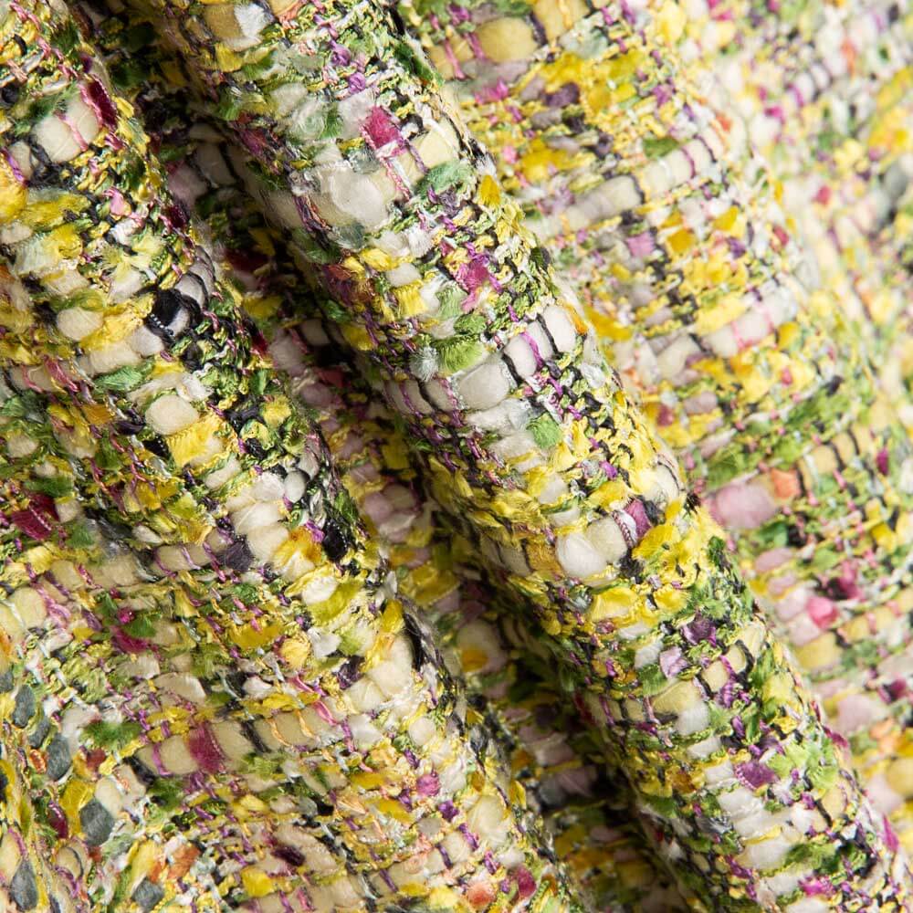 Tweed Viscose Chanel Vert - Ribes y Casals