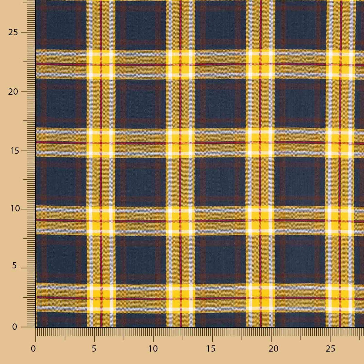 Twill Chemise Carreaux Jaune - Ribes y Casals