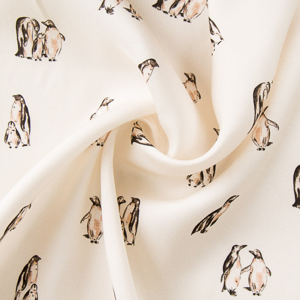 Sergé Pingouins Écru - Ribes y Casals