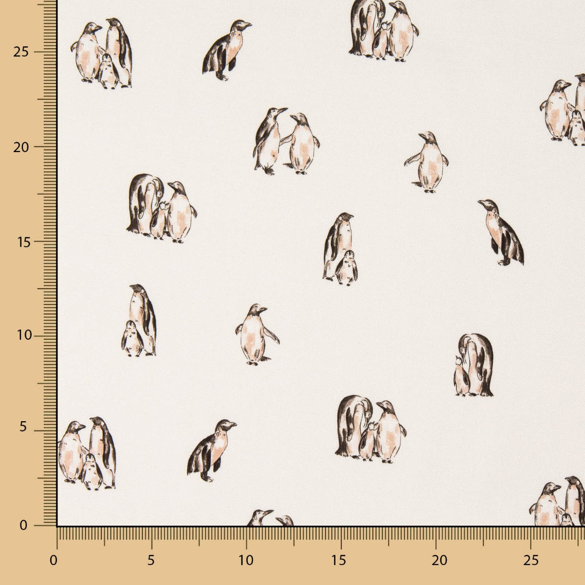 Sergé Pingouins Écru - Ribes y Casals