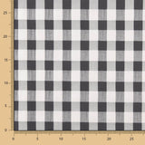 Coton Seersucker Maxi Carreaux Noir - Ribes y Casals