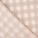 Coton Seersucker Carreaux Rose pâle - Ribes y Casals