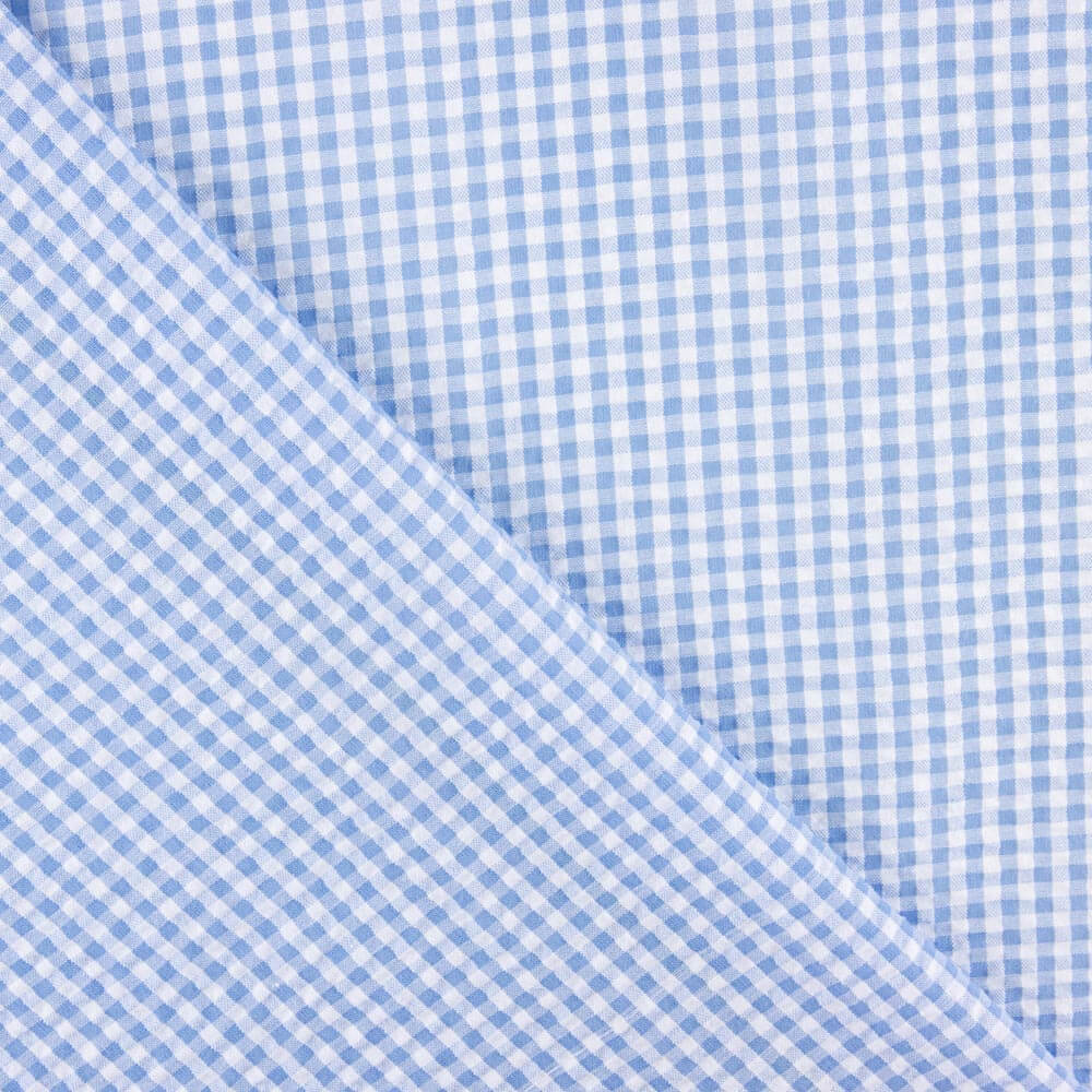 Vichy Sersuker Carreaux Bleu Clair - Ribes y Casals
