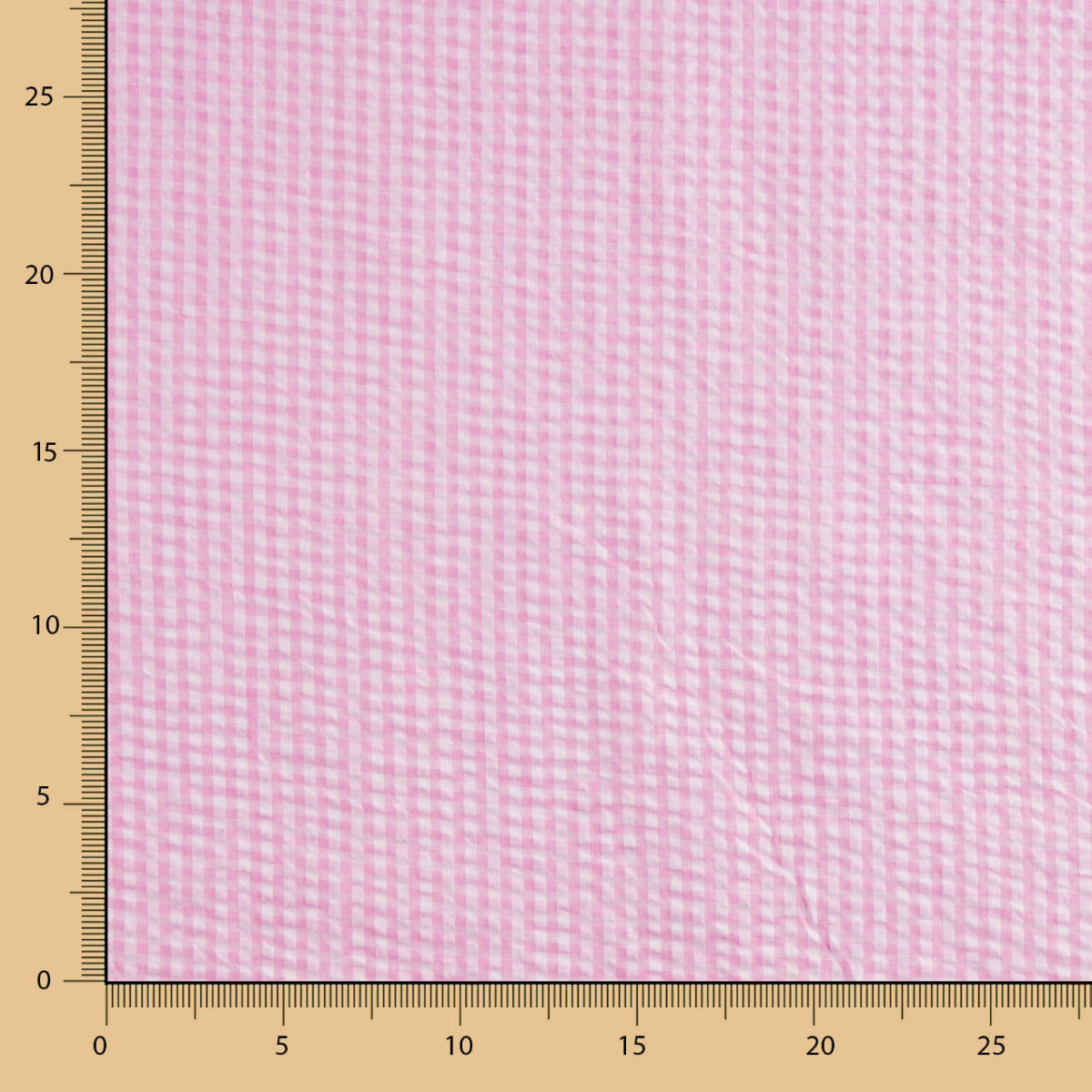 Vichy Sersuker Carrés Roses - Ribes y Casals