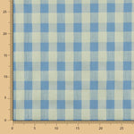 Coton Seersucker Maxi Carreaux Bleu-Vert - Ribes y Casals