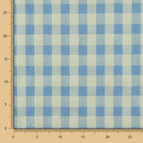 Coton Seersucker Maxi Carreaux Bleu-Vert - Ribes y Casals