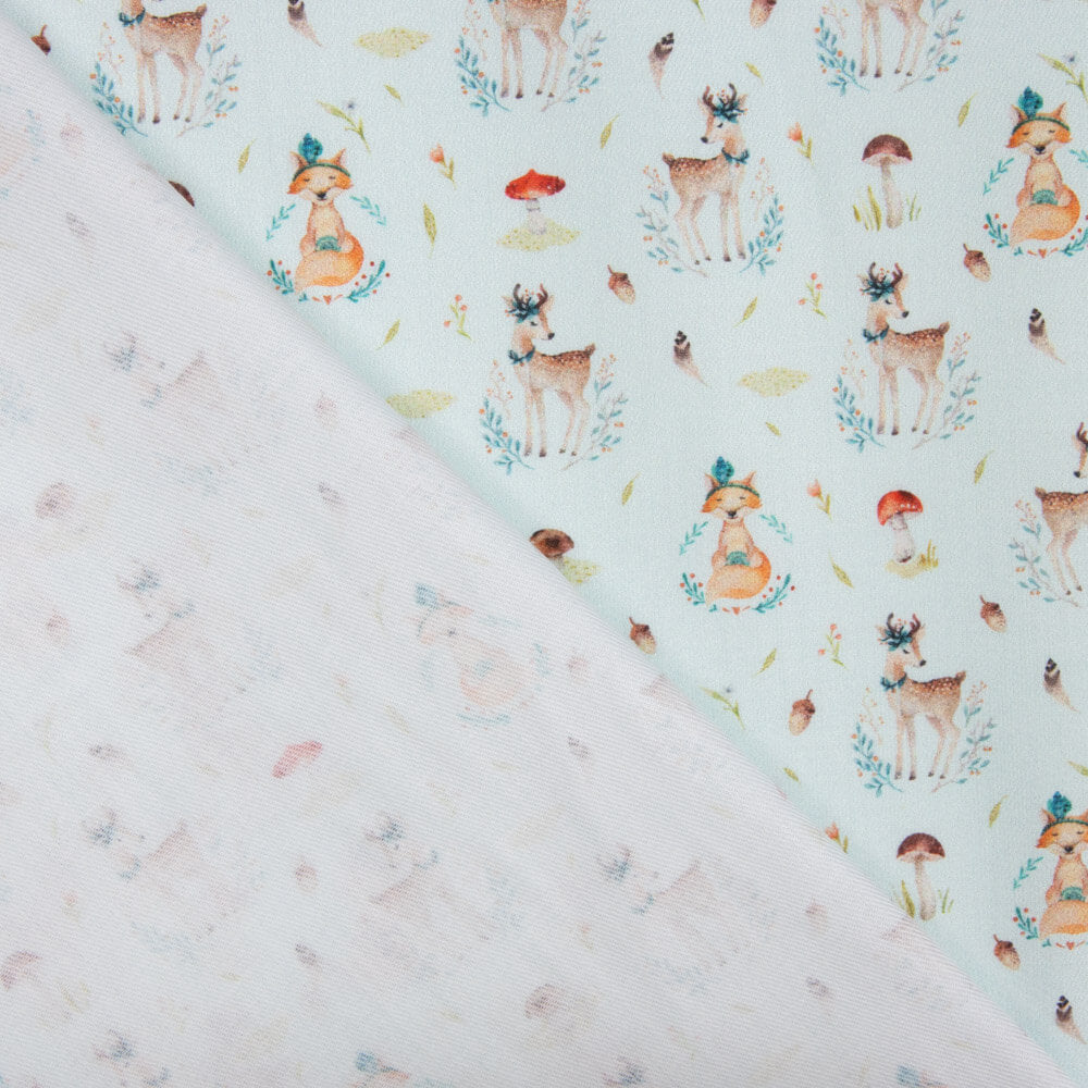 Viella Cotton Écureuils Sauge - Ribes y Casals