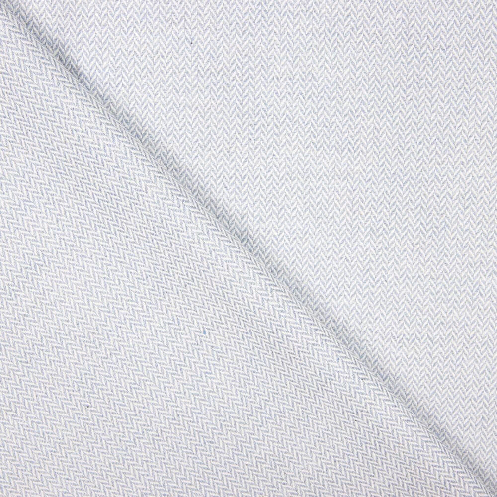 Viyela Coton Chevrons Bleu Clair - Ribes y Casals