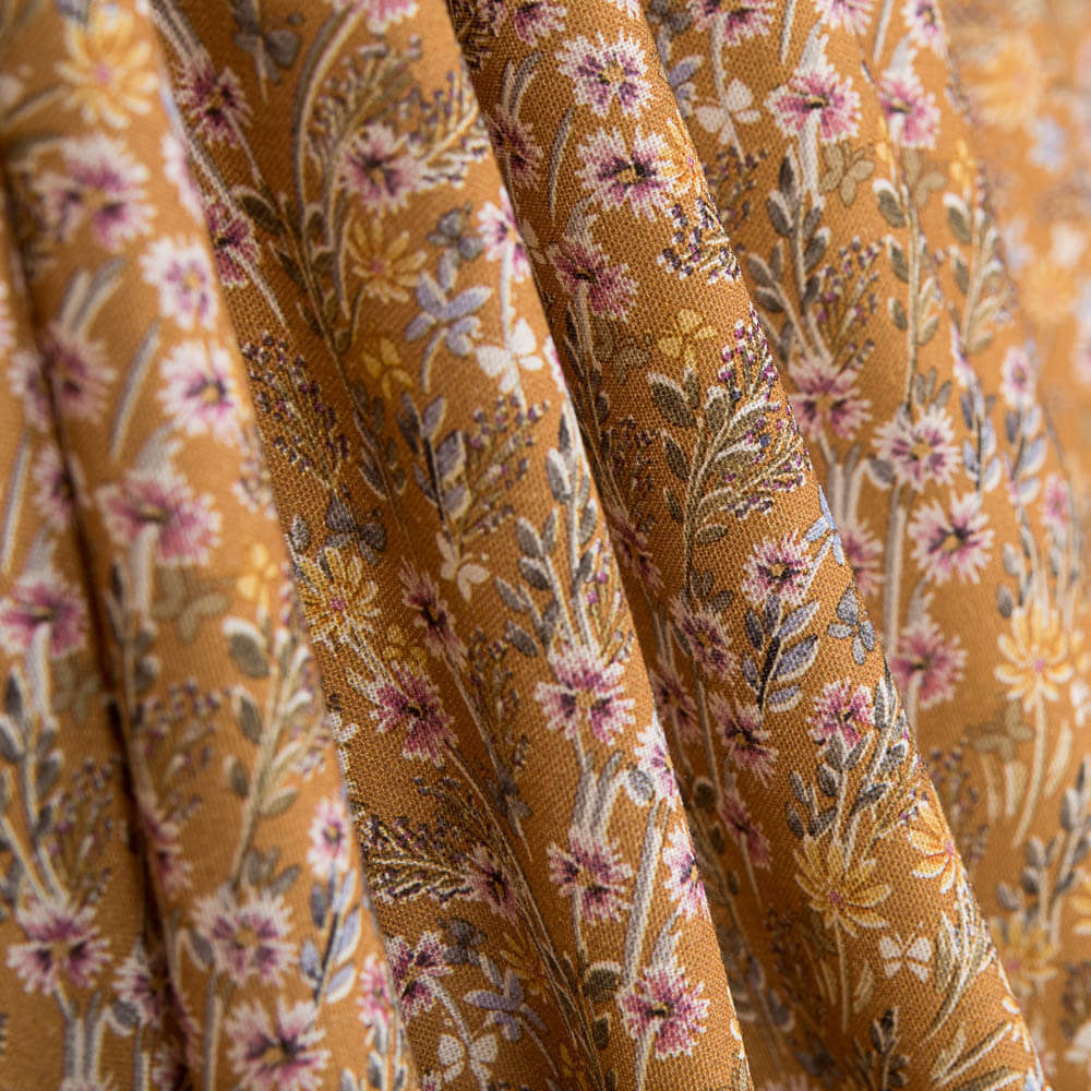 Viyella Viscose Floral Caramel - Ribes y Casals