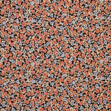 Viscose Fleurs Viyella Noir - Ribes y Casals