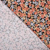 Viscose Fleurs Viyella Noir - Ribes y Casals