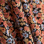 Viscose Fleurs Viyella Noir - Ribes y Casals