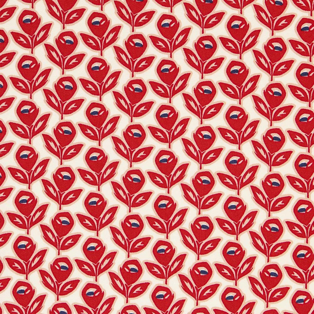 Viscose Coquelicots Rouge - Ribes y Casals