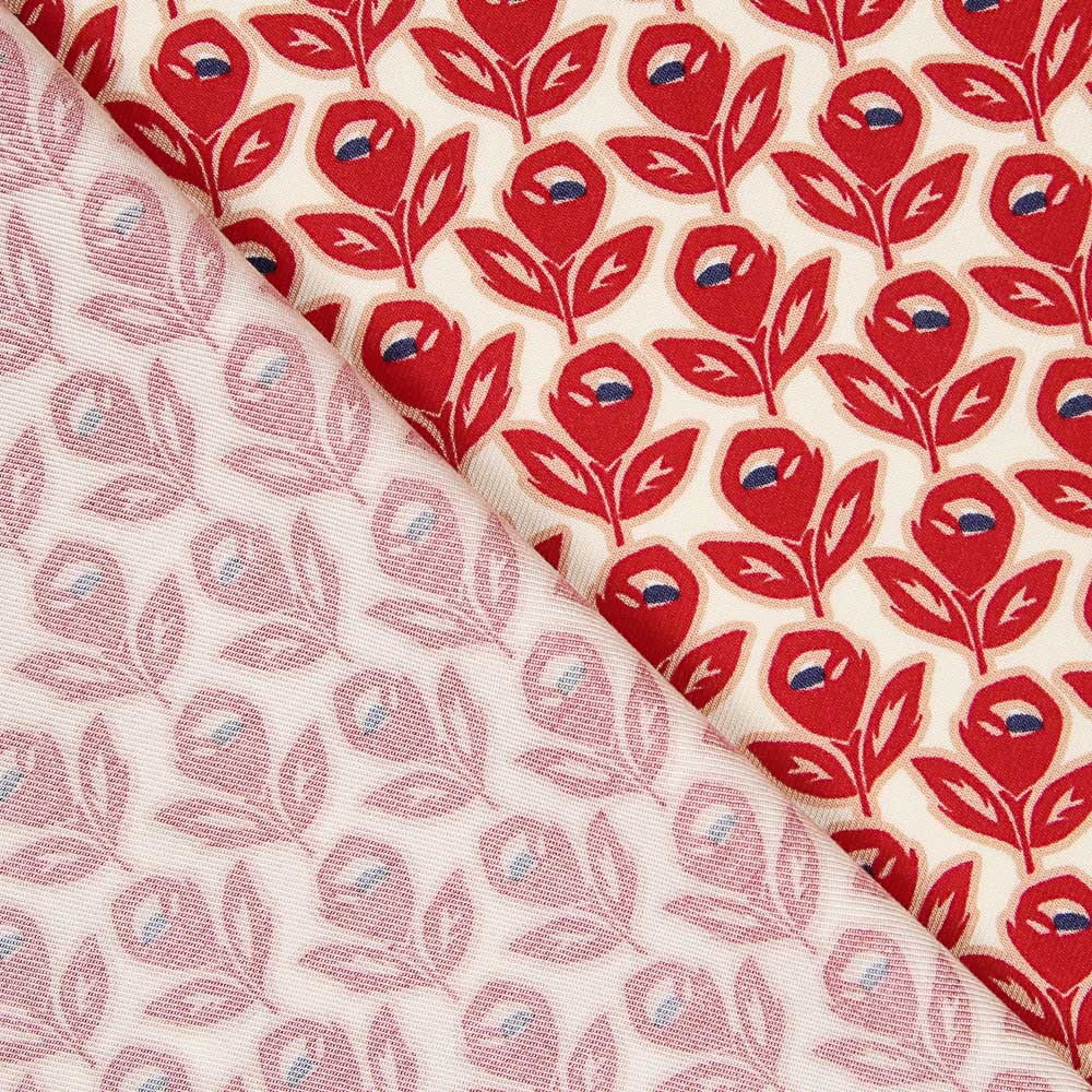 Viscose Coquelicots Rouge - Ribes y Casals