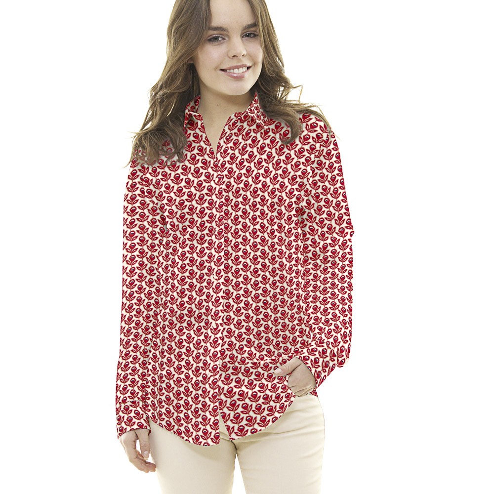 Viscose Coquelicots Rouge - Ribes y Casals