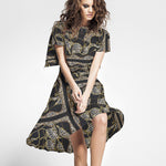 Viscose Animal Print Hermès Noir - Ribes y Casals