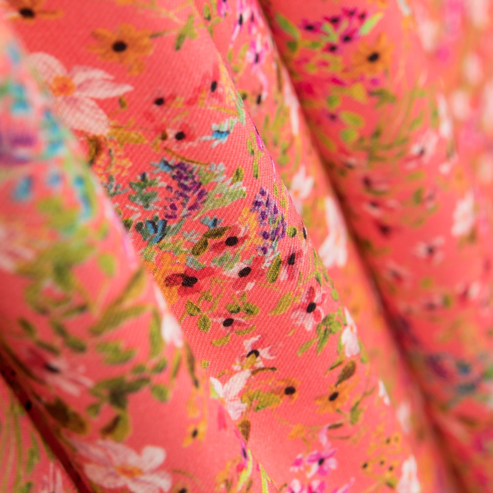 Viscose Imprimé Botanic Orange - Ribes y Casals