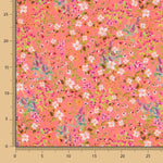 Viscose Imprimé Botanic Orange - Ribes y Casals