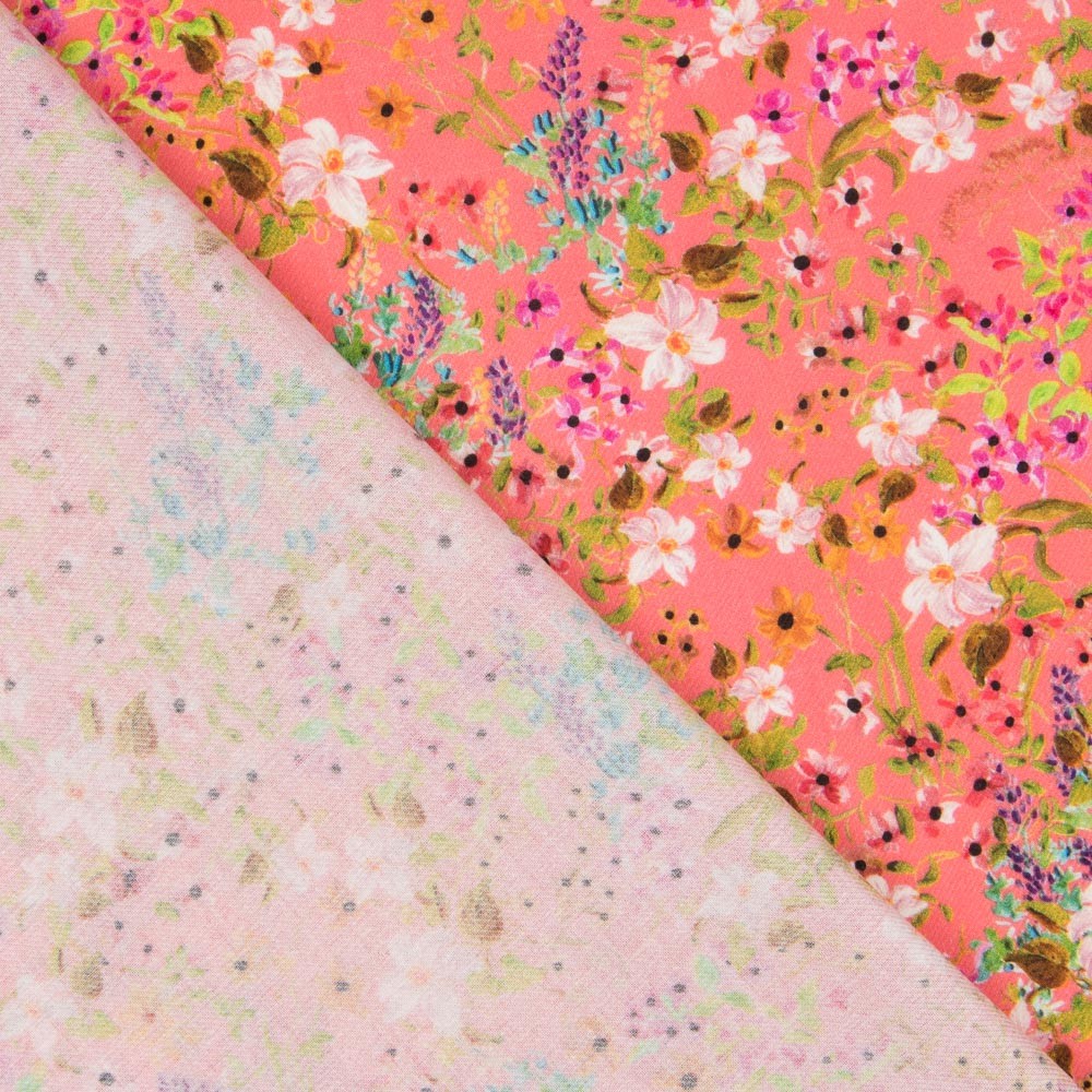 Viscose Imprimé Botanic Orange - Ribes y Casals