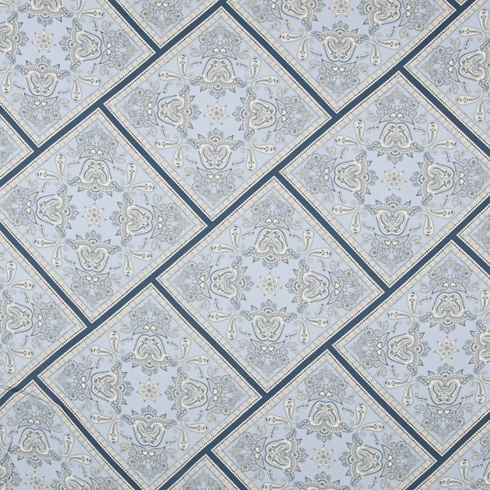 Viscose Mosaïque Cachemire Bleu - Ribes y Casals