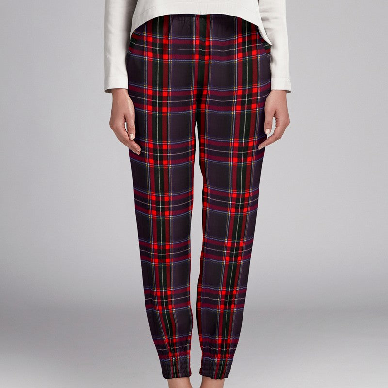 Viscose Carreaux Écossais Noir - Ribes y Casals