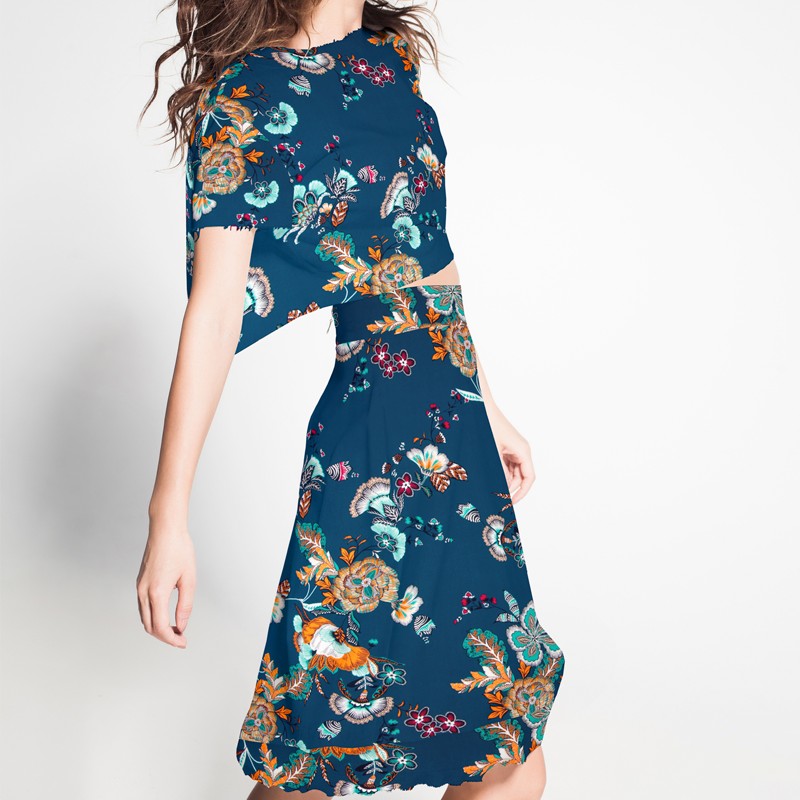 Viscose Ethnique Bleu - Ribes y Casals