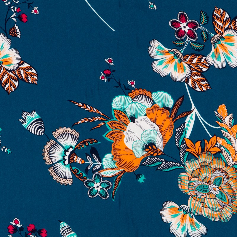 Viscose Ethnique Bleu - Ribes y Casals