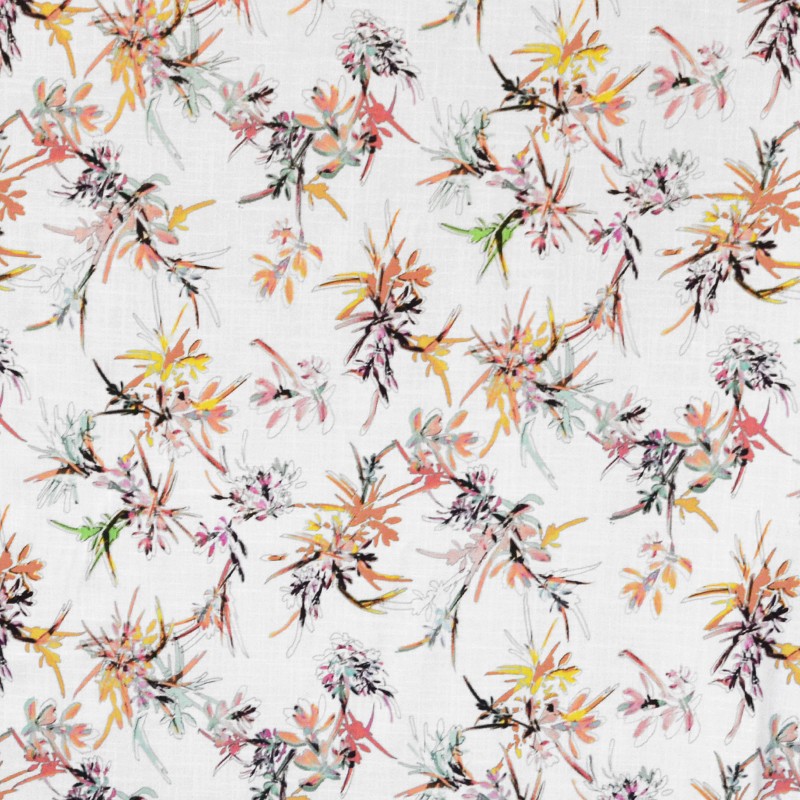Viscose Élastique Ébauche Florale Écru - Ribes y Casals