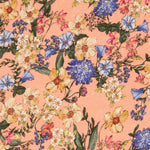 Viscose Imprimé Botanique Pêche - Ribes y Casals