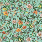 Viscose Imprimé Botanique Menthe - Ribes y Casals