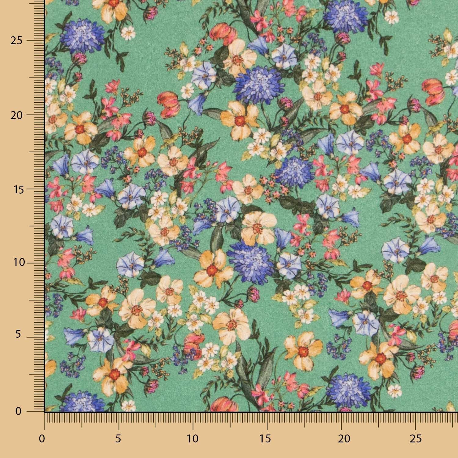 Viscose Imprimé Botanique Vert - Ribes y Casals