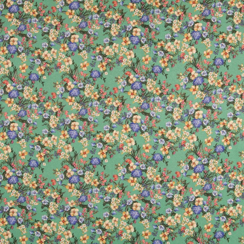 Viscose Imprimé Botanique Vert - Ribes y Casals