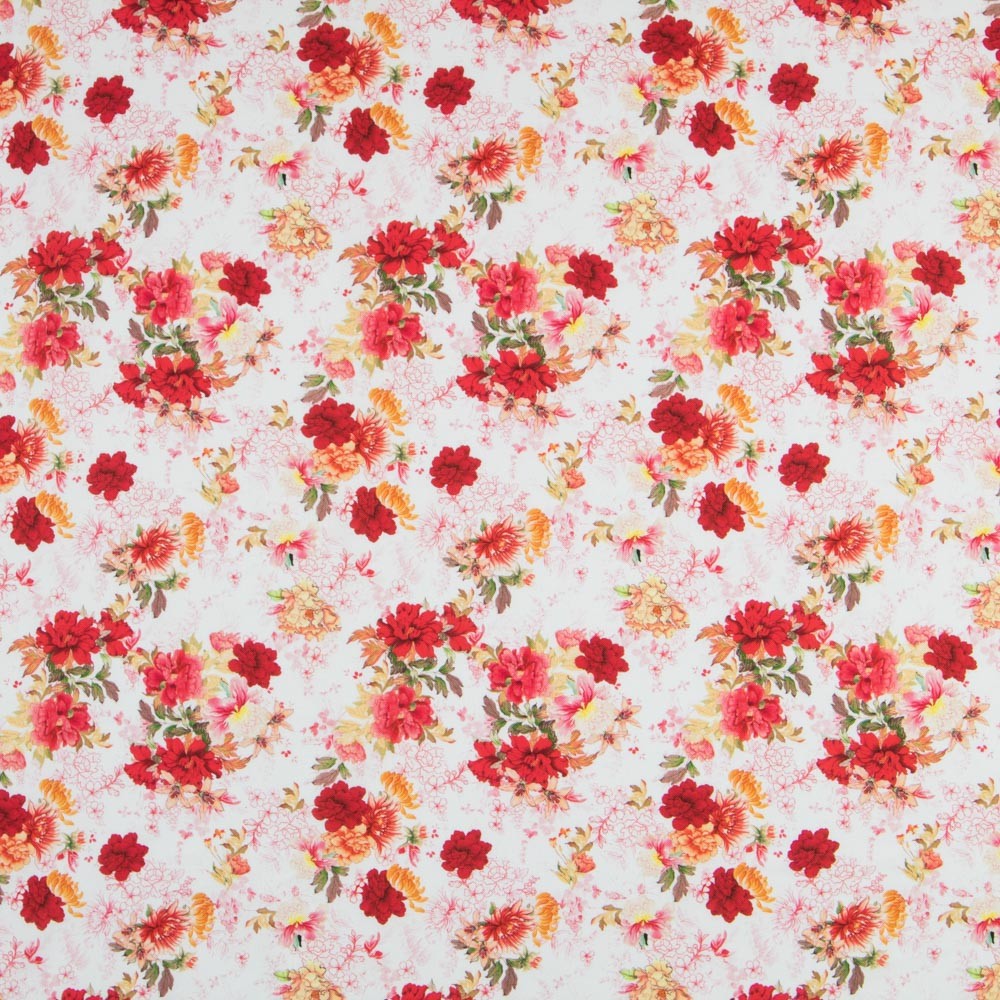 Viscose Imprimé Crétonne Corail - Ribes y Casals