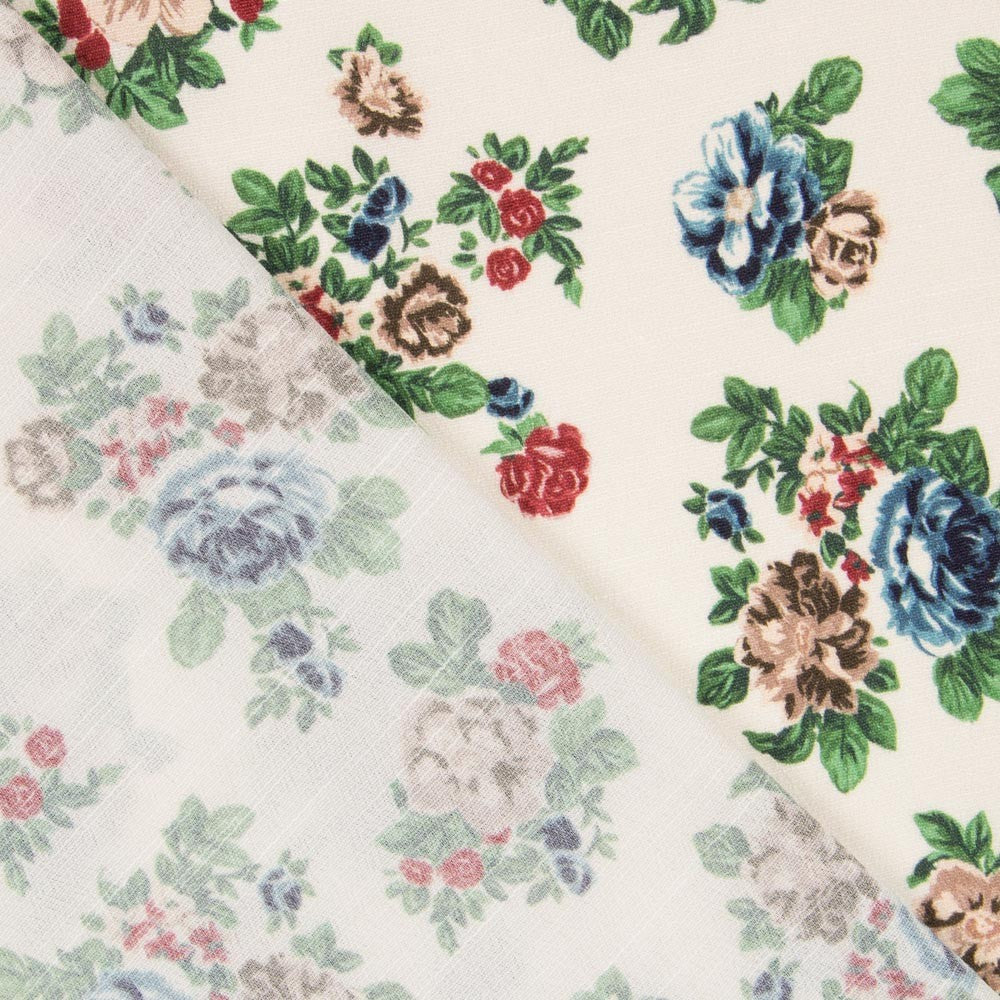 Crétonne Ecru Viscose Imprimé - Ribes y Casals