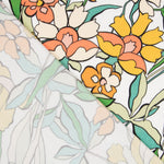 Viscose Imprimé Fleur Orange Blanc - Ribes y Casals