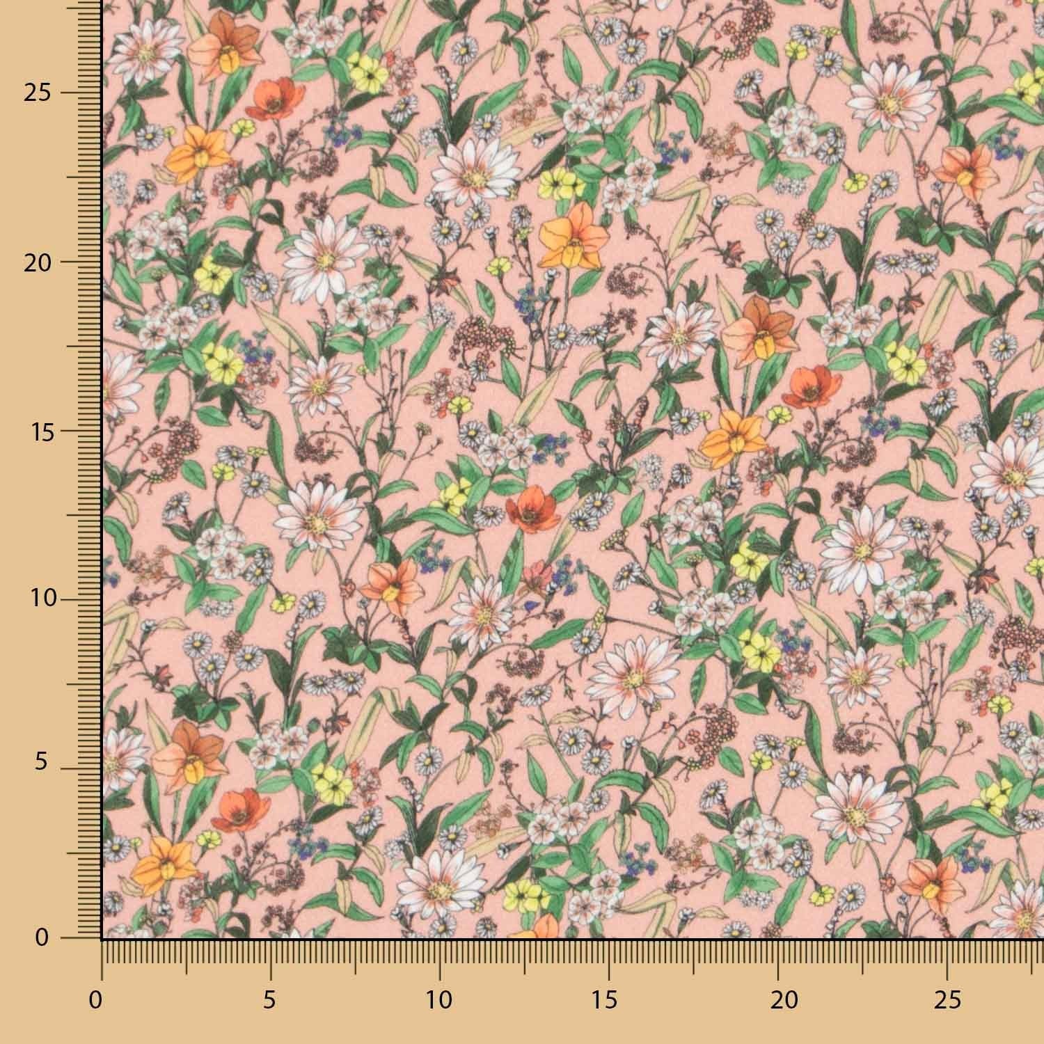 Viscose Imprimé Floral Écru - Ribes y Casals