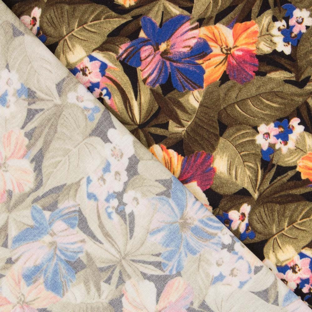 Viscose Fleurie Tropicale - Ribes y Casals