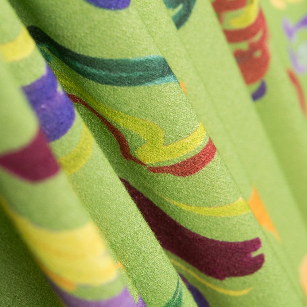 Viscose Imprimé Fleur Pistache - Ribes y Casals