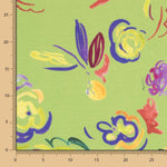 Viscose Imprimé Fleur Pistache - Ribes y Casals