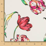 Viscose Imprimé Tulipe Écru - Ribes y Casals