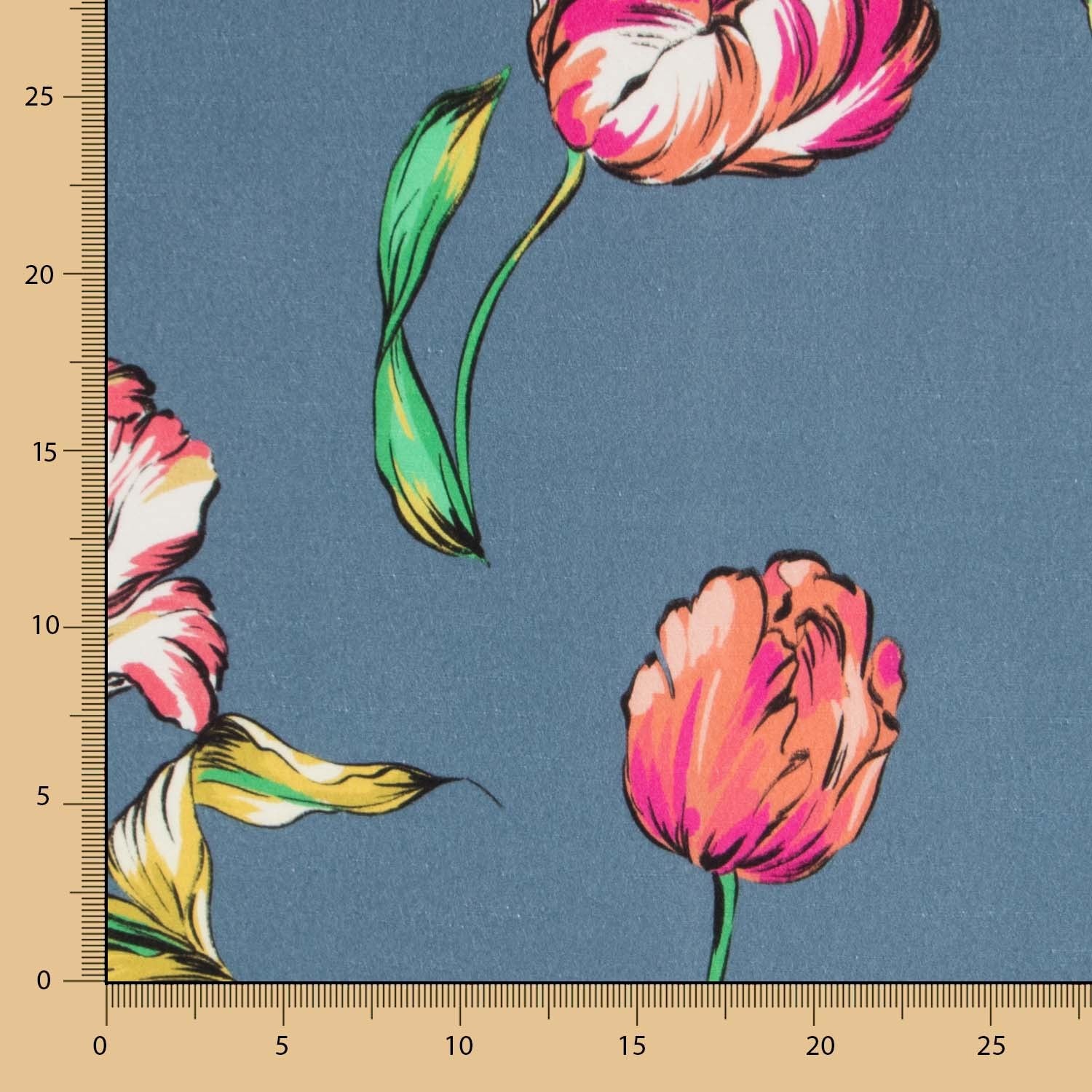 Viscose Imprimé Tulipe Peinture - Ribes y Casals