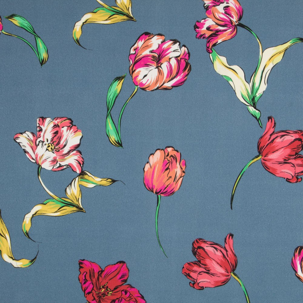 Viscose Imprimé Tulipe Peinture - Ribes y Casals